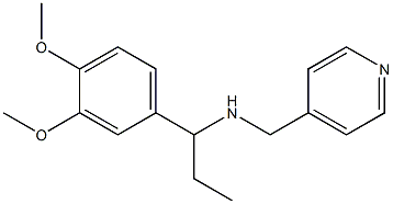 [1-(3,4-dimethoxyphenyl)propyl](pyridin-4-ylmethyl)amine,,结构式