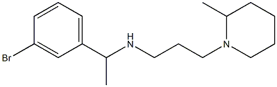 [1-(3-bromophenyl)ethyl][3-(2-methylpiperidin-1-yl)propyl]amine 化学構造式