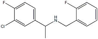 [1-(3-chloro-4-fluorophenyl)ethyl][(2-fluorophenyl)methyl]amine Structure