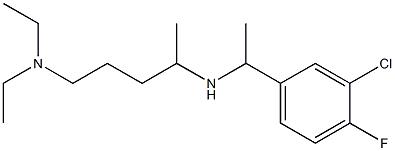 [1-(3-chloro-4-fluorophenyl)ethyl][5-(diethylamino)pentan-2-yl]amine,,结构式