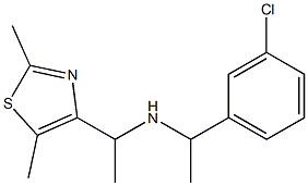 [1-(3-chlorophenyl)ethyl][1-(2,5-dimethyl-1,3-thiazol-4-yl)ethyl]amine Structure