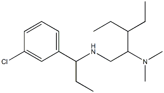 [1-(3-chlorophenyl)propyl][2-(dimethylamino)-3-ethylpentyl]amine Struktur