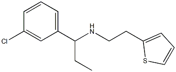 [1-(3-chlorophenyl)propyl][2-(thiophen-2-yl)ethyl]amine,,结构式