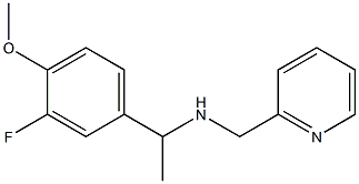[1-(3-fluoro-4-methoxyphenyl)ethyl](pyridin-2-ylmethyl)amine Structure