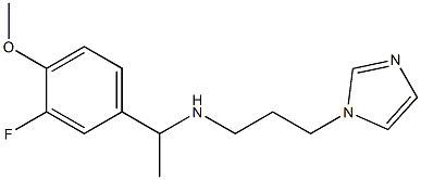 [1-(3-fluoro-4-methoxyphenyl)ethyl][3-(1H-imidazol-1-yl)propyl]amine 化学構造式