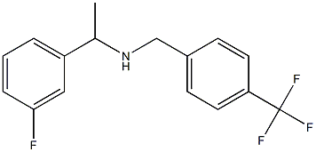 [1-(3-fluorophenyl)ethyl]({[4-(trifluoromethyl)phenyl]methyl})amine,,结构式