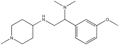 [1-(3-methoxyphenyl)-2-[(1-methylpiperidin-4-yl)amino]ethyl]dimethylamine Struktur