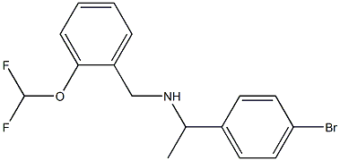 [1-(4-bromophenyl)ethyl]({[2-(difluoromethoxy)phenyl]methyl})amine|