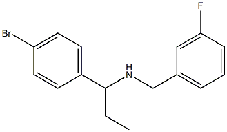 [1-(4-bromophenyl)propyl][(3-fluorophenyl)methyl]amine,,结构式