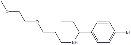 [1-(4-bromophenyl)propyl][3-(2-methoxyethoxy)propyl]amine Struktur