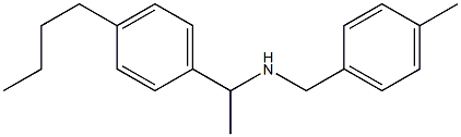 [1-(4-butylphenyl)ethyl][(4-methylphenyl)methyl]amine Structure