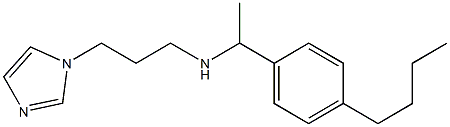 [1-(4-butylphenyl)ethyl][3-(1H-imidazol-1-yl)propyl]amine Structure