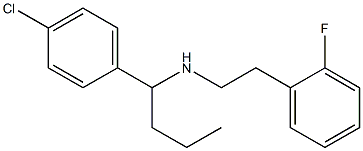 [1-(4-chlorophenyl)butyl][2-(2-fluorophenyl)ethyl]amine,,结构式