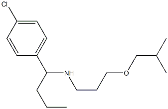 [1-(4-chlorophenyl)butyl][3-(2-methylpropoxy)propyl]amine Structure
