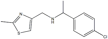 [1-(4-chlorophenyl)ethyl][(2-methyl-1,3-thiazol-4-yl)methyl]amine 结构式