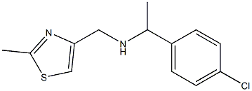 [1-(4-chlorophenyl)ethyl][(2-methyl-1,3-thiazol-4-yl)methyl]amine Struktur