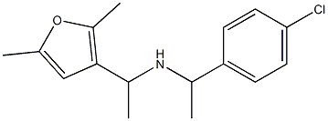 [1-(4-chlorophenyl)ethyl][1-(2,5-dimethylfuran-3-yl)ethyl]amine Struktur