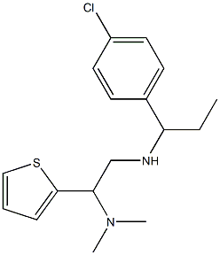 [1-(4-chlorophenyl)propyl][2-(dimethylamino)-2-(thiophen-2-yl)ethyl]amine 化学構造式