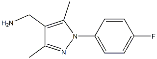 [1-(4-fluorophenyl)-3,5-dimethyl-1H-pyrazol-4-yl]methylamine,,结构式