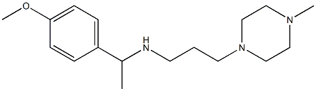 [1-(4-methoxyphenyl)ethyl][3-(4-methylpiperazin-1-yl)propyl]amine,,结构式