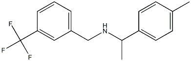 [1-(4-methylphenyl)ethyl]({[3-(trifluoromethyl)phenyl]methyl})amine Structure