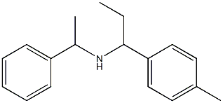 [1-(4-methylphenyl)propyl](1-phenylethyl)amine Struktur