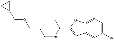 [1-(5-bromo-1-benzofuran-2-yl)ethyl][3-(cyclopropylmethoxy)propyl]amine 化学構造式