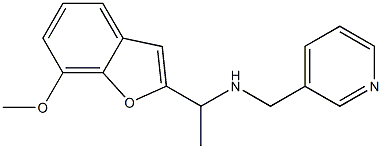 [1-(7-methoxy-1-benzofuran-2-yl)ethyl](pyridin-3-ylmethyl)amine 结构式