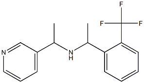 [1-(pyridin-3-yl)ethyl]({1-[2-(trifluoromethyl)phenyl]ethyl})amine 结构式