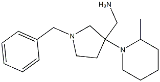 [1-benzyl-3-(2-methylpiperidin-1-yl)pyrrolidin-3-yl]methanamine 结构式