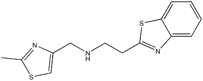 [2-(1,3-benzothiazol-2-yl)ethyl][(2-methyl-1,3-thiazol-4-yl)methyl]amine,,结构式