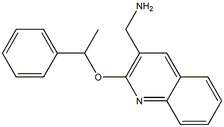 [2-(1-phenylethoxy)quinolin-3-yl]methanamine,,结构式