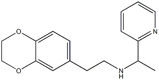 [2-(2,3-dihydro-1,4-benzodioxin-6-yl)ethyl][1-(pyridin-2-yl)ethyl]amine,,结构式