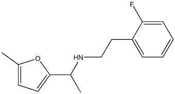 [2-(2-fluorophenyl)ethyl][1-(5-methylfuran-2-yl)ethyl]amine Structure