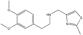 [2-(3,4-dimethoxyphenyl)ethyl][(2-methyl-1,3-thiazol-4-yl)methyl]amine,,结构式