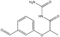 [2-(3-formylphenoxy)propanoyl]urea 化学構造式