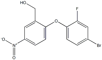 [2-(4-bromo-2-fluorophenoxy)-5-nitrophenyl]methanol 化学構造式