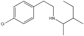 [2-(4-chlorophenyl)ethyl](3-methylpentan-2-yl)amine,,结构式