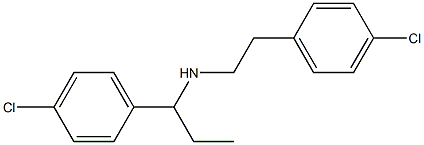 [2-(4-chlorophenyl)ethyl][1-(4-chlorophenyl)propyl]amine 化学構造式