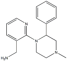 [2-(4-methyl-2-phenylpiperazin-1-yl)pyridin-3-yl]methanamine,,结构式