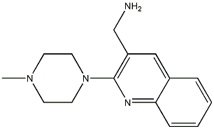 [2-(4-methylpiperazin-1-yl)quinolin-3-yl]methanamine 化学構造式