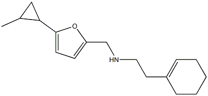 [2-(cyclohex-1-en-1-yl)ethyl]({[5-(2-methylcyclopropyl)furan-2-yl]methyl})amine Structure
