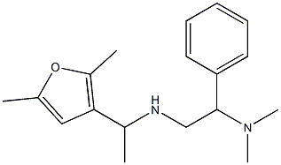 [2-(dimethylamino)-2-phenylethyl][1-(2,5-dimethylfuran-3-yl)ethyl]amine 结构式