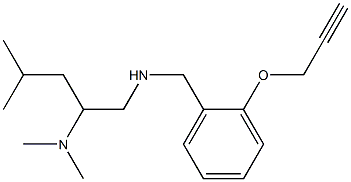 [2-(dimethylamino)-4-methylpentyl]({[2-(prop-2-yn-1-yloxy)phenyl]methyl})amine,,结构式
