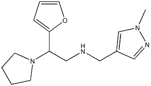 [2-(furan-2-yl)-2-(pyrrolidin-1-yl)ethyl][(1-methyl-1H-pyrazol-4-yl)methyl]amine 化学構造式