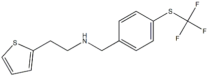 [2-(thiophen-2-yl)ethyl]({4-[(trifluoromethyl)sulfanyl]phenyl}methyl)amine Structure