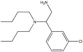[2-amino-1-(3-chlorophenyl)ethyl]dibutylamine 化学構造式