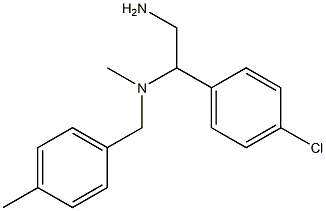 [2-amino-1-(4-chlorophenyl)ethyl](methyl)[(4-methylphenyl)methyl]amine,,结构式