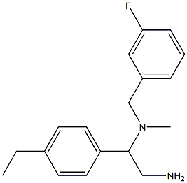 [2-amino-1-(4-ethylphenyl)ethyl][(3-fluorophenyl)methyl]methylamine Structure
