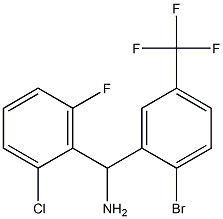 [2-bromo-5-(trifluoromethyl)phenyl](2-chloro-6-fluorophenyl)methanamine 化学構造式